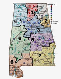 Department of Alabama District Lines